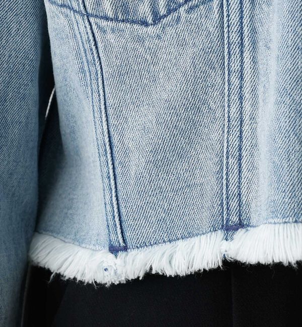 abahouse mavie「【EDWIN】ロールアップデニムジャケット/春服/Gジャン/ノーカラー/ショート」|その他|