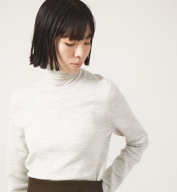 The Store by C' 「【COCUCA】ベーシックタートルネック」|ニット・セーター|ライトグレー