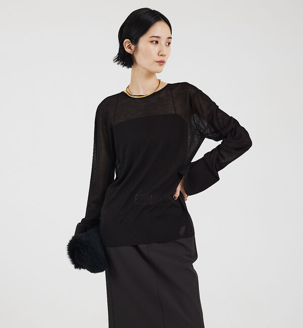 The Store by C' 「【COCUCA】2WAYシアーニットプルオーバー」|ニット・セーター|