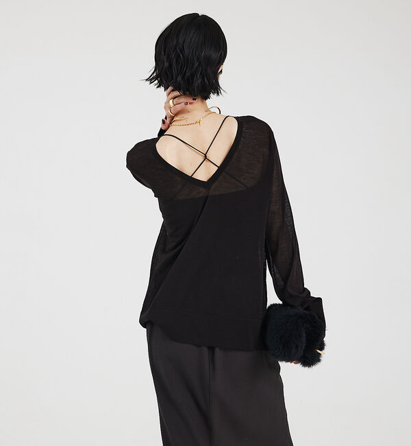 The Store by C' 「【COCUCA】2WAYシアーニットプルオーバー」|ニット・セーター|