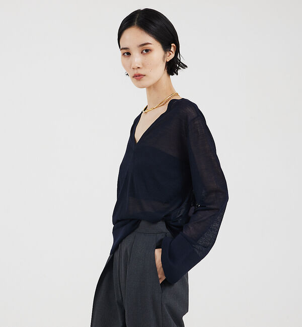 The Store by C' 「【COCUCA】2WAYシアーニットプルオーバー」|ニット・セーター|