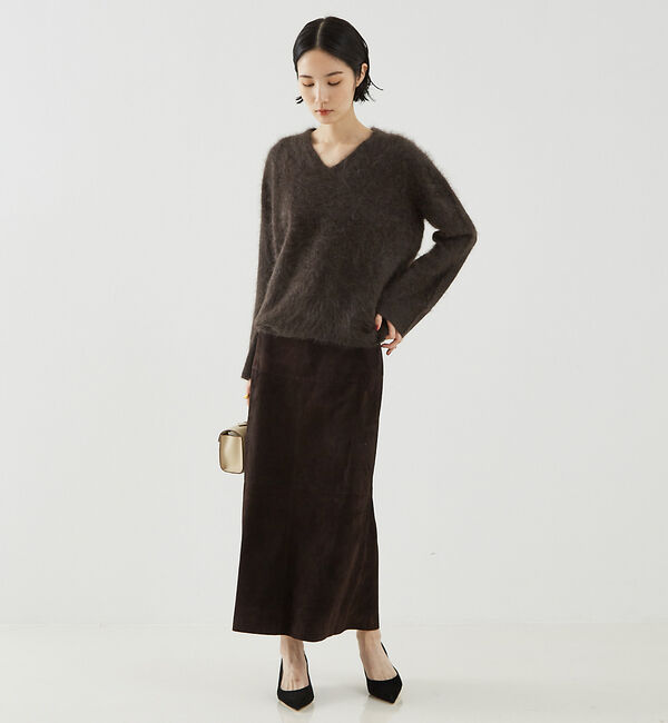 The Store by C' 「【COCUCA】カシミヤファーVプルオーバー」|ニット・セーター|