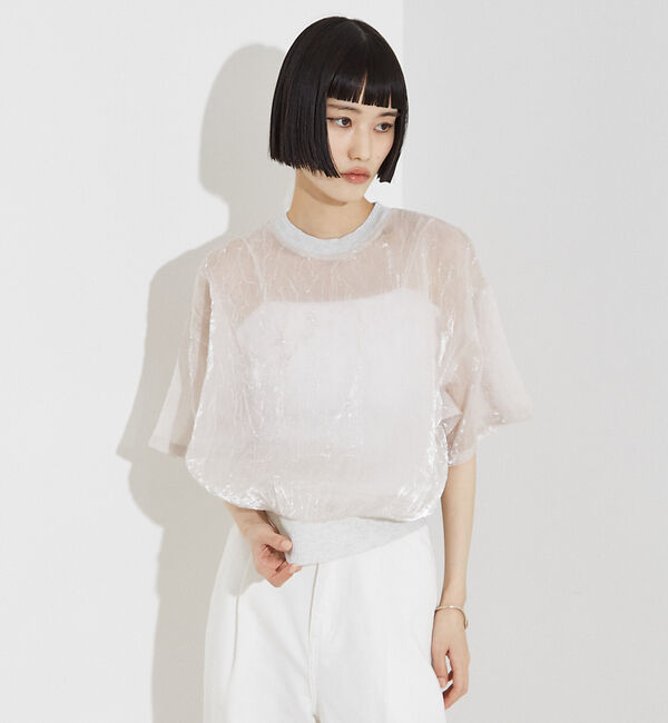 NOMINE「【セットアップ着用可】シャイン リンクル Ｔシャツ」|Tシャツ・カットソー|