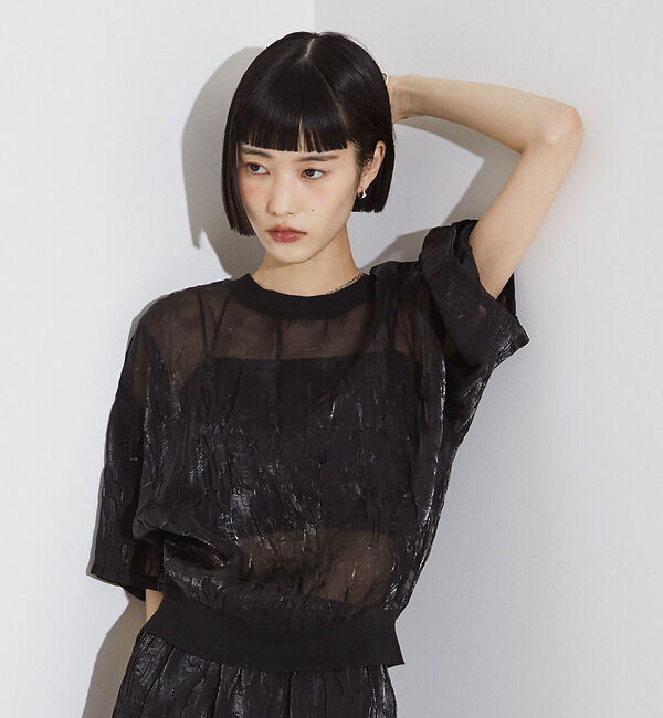 NOMINE「【セットアップ着用可】シャイン リンクル Ｔシャツ」|Tシャツ・カットソー|