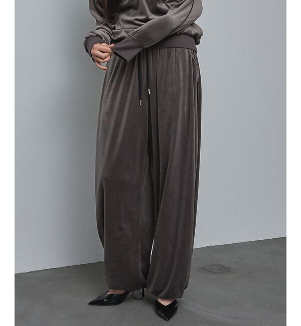 NOMINE「【セットアップ】ベロアトラックパンツ」|その他|グレー