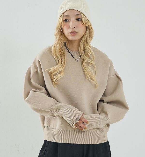 NOMINE「プレーティングニット プルオーバー（ラメ混・無地）」|ニット・セーター|