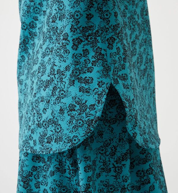 TIARA「ヴィンテージフラワープリントギャザーブラウス」|シャツ・ブラウス|