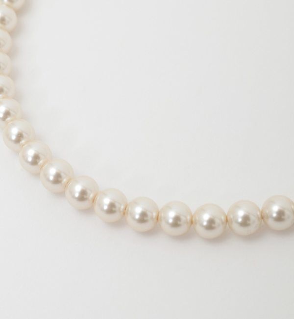 TIARA「【ADER.bijoux/アデルビジュー】CUTSTEEL sparkle pearl raliet」|ネックレス|