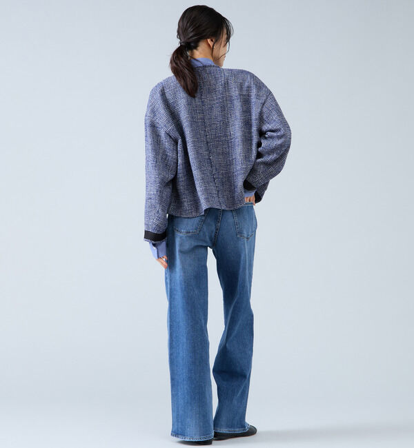 Liesse「ノーカラーツイードジャケット」|ノーカラージャケット|