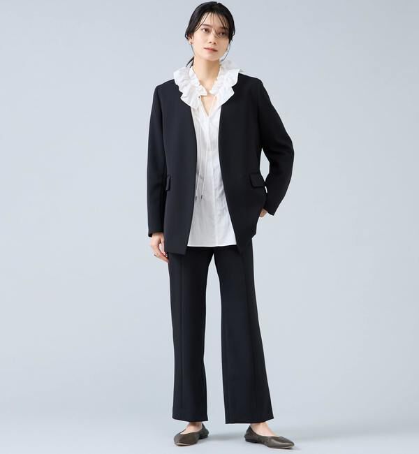 Liesse「Vカラージャケット」|ノーカラージャケット|