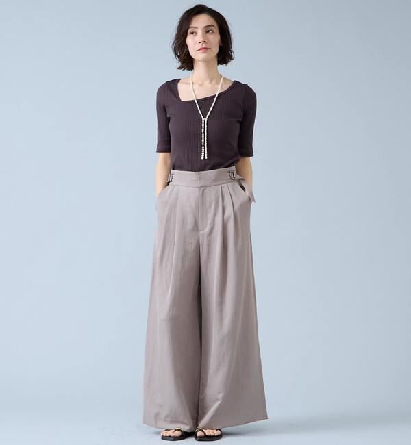 Liesse「アシンメトリーネック2WAYテレコプルオーバー」|Tシャツ・カットソー|