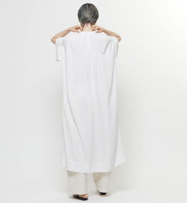 Soffitto「【nota della mano sinistra（ノータ デラ マノ シニストラ）】5分袖前開きシャツワンピ－ス」|ワンピース|