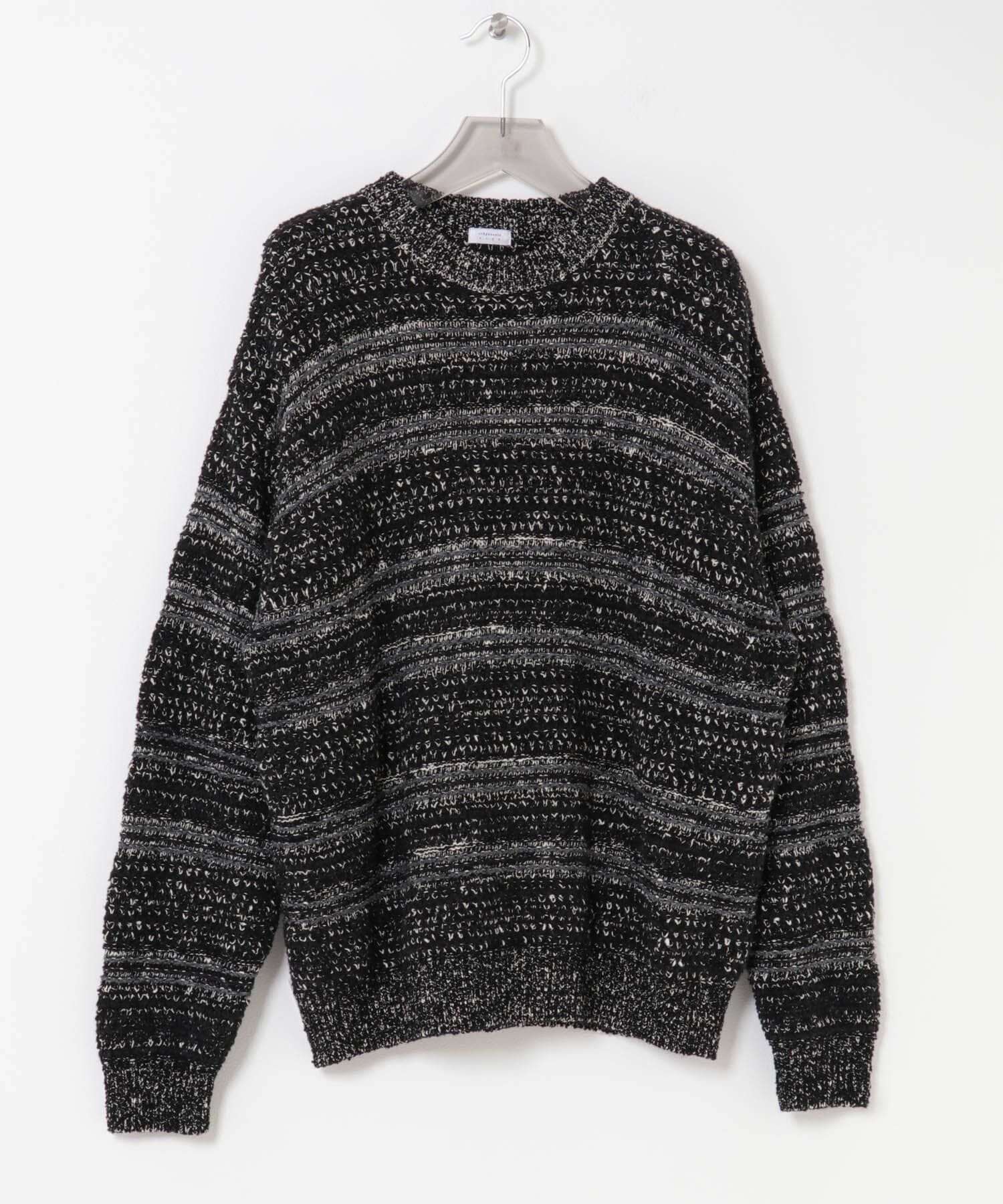 URBAN RESEARCH「『別注』crepuscule&times;URBAN RESEARCH　Multi Border Mix CREW-NECK」|ニット・セーター|