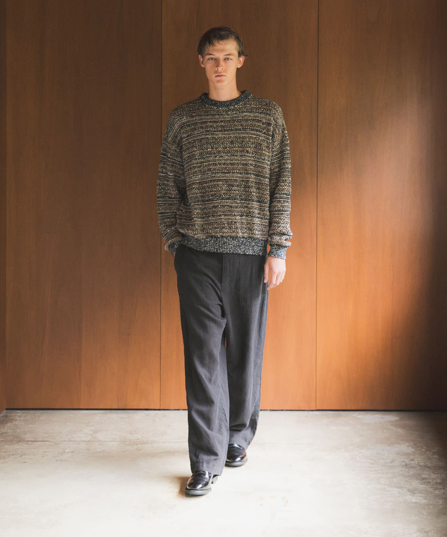 URBAN RESEARCH「『別注』crepuscule&times;URBAN RESEARCH　Multi Border Mix CREW-NECK」|ニット・セーター|