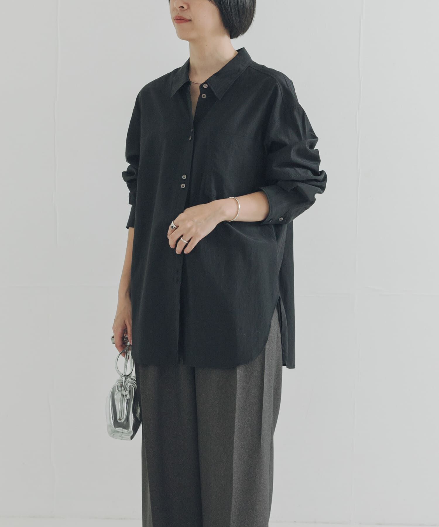 URBAN RESEARCH「ダブルボタンコットンヴィスコースシャツ」|シャツ・ブラウス|