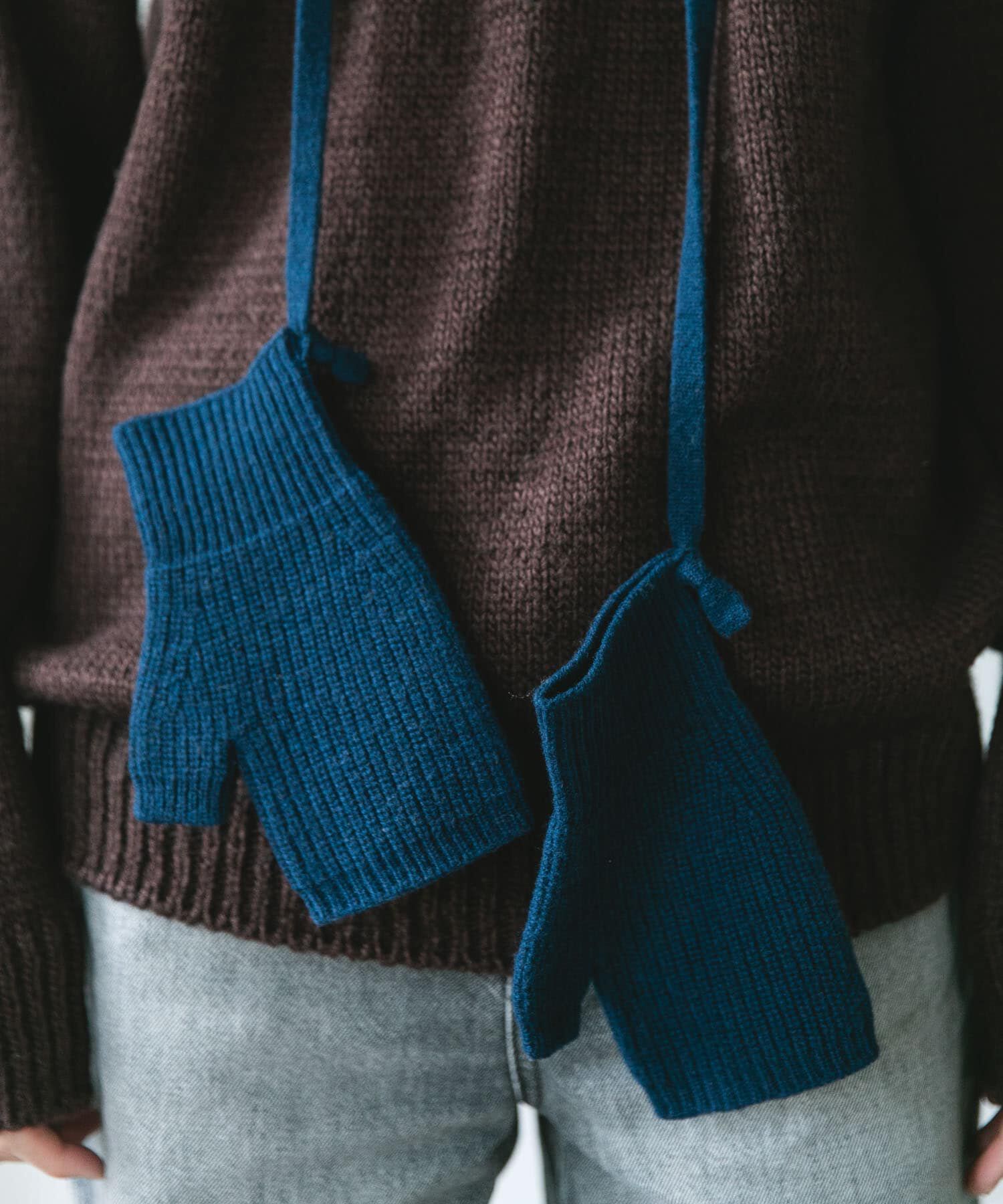 URBAN RESEARCH DOORS「2WAYニットグローブ」|手袋|ブルー