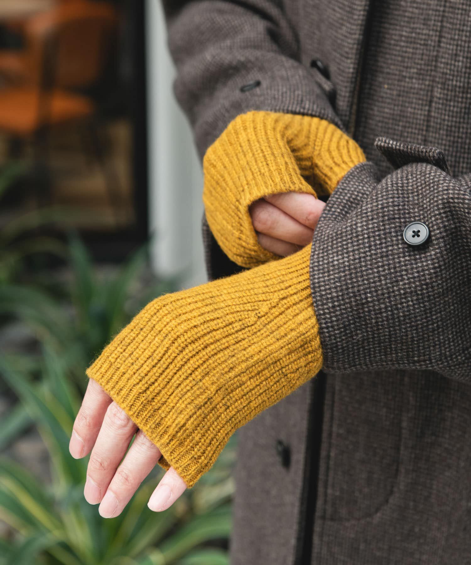 URBAN RESEARCH DOORS「2WAYニットグローブ」|手袋|イエロー
