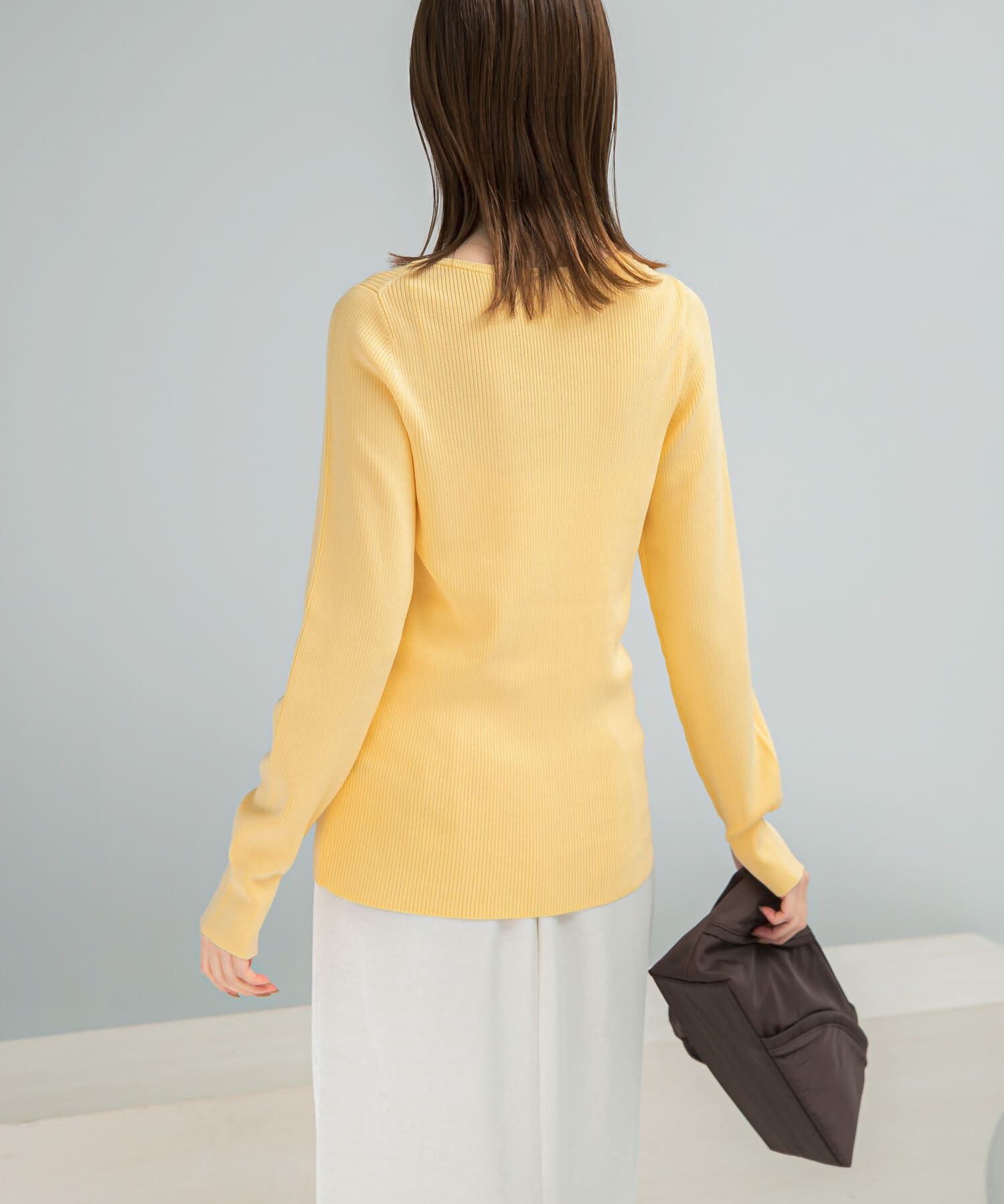 URBAN RESEARCH ROSSO「シルク混スリットスリーブリブニット」|ニット・セーター|