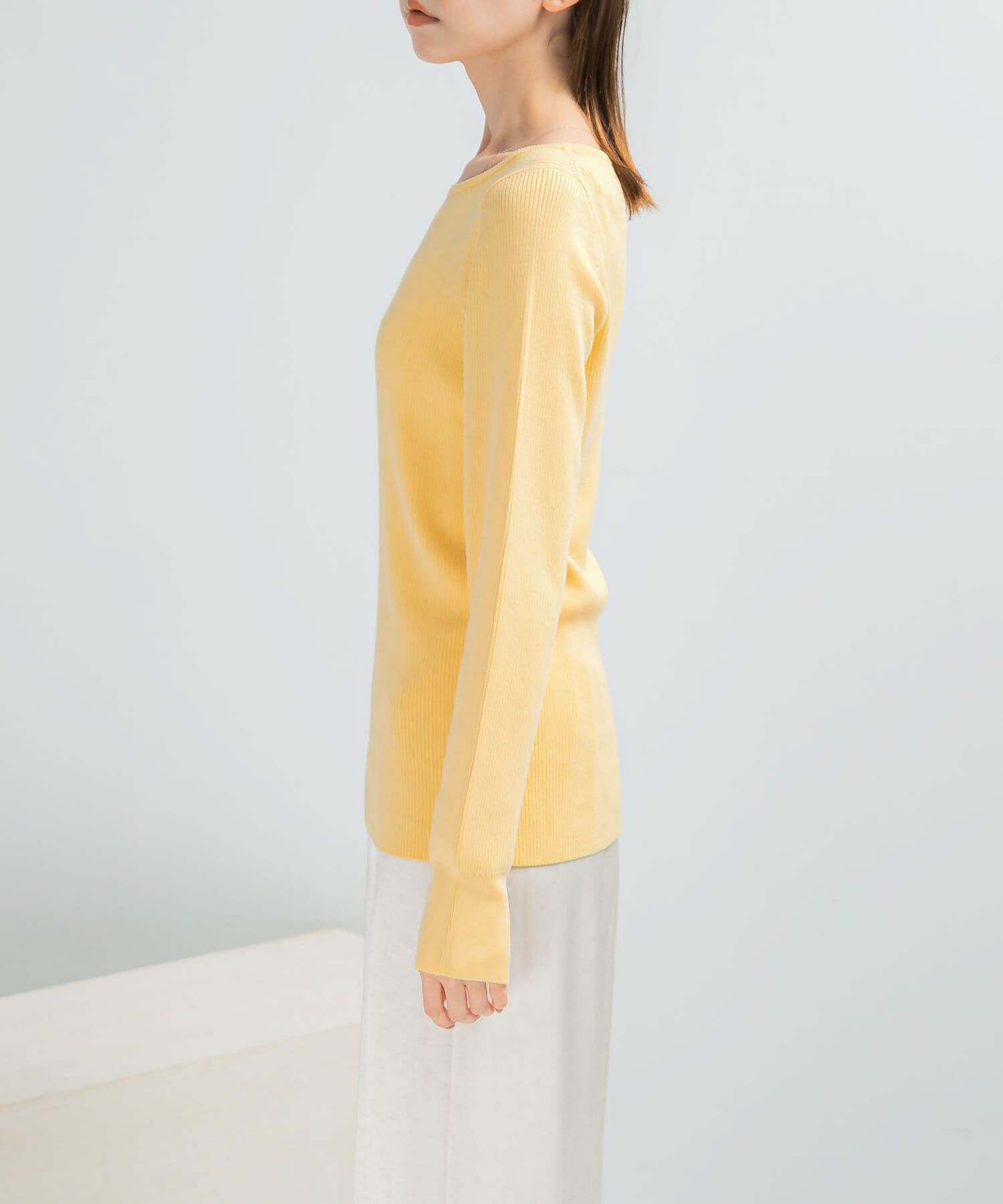 URBAN RESEARCH ROSSO「シルク混スリットスリーブリブニット」|ニット・セーター|