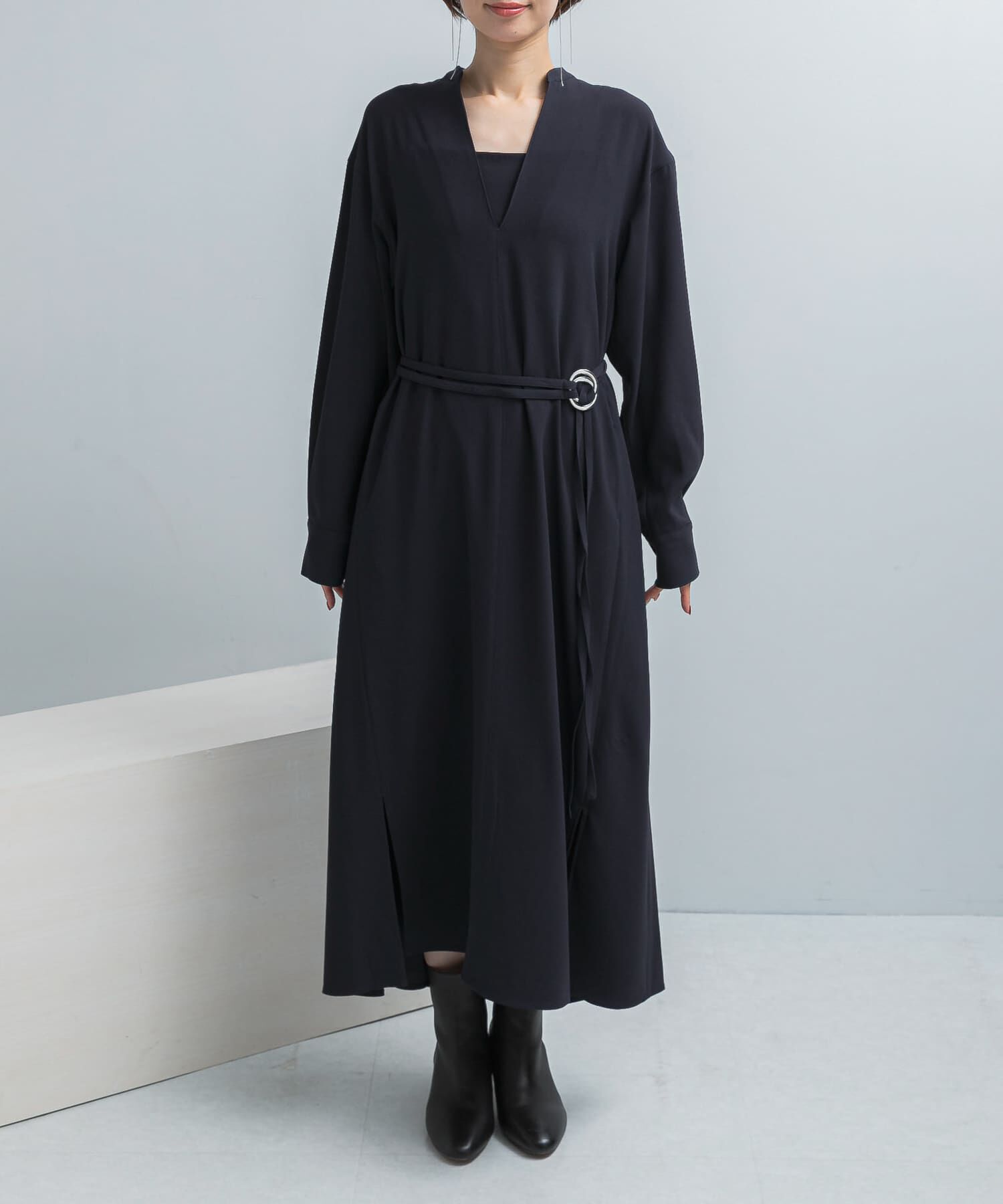 URBAN RESEARCH ROSSO「トリアセテート混Vネックワンピース」|ワンピース|