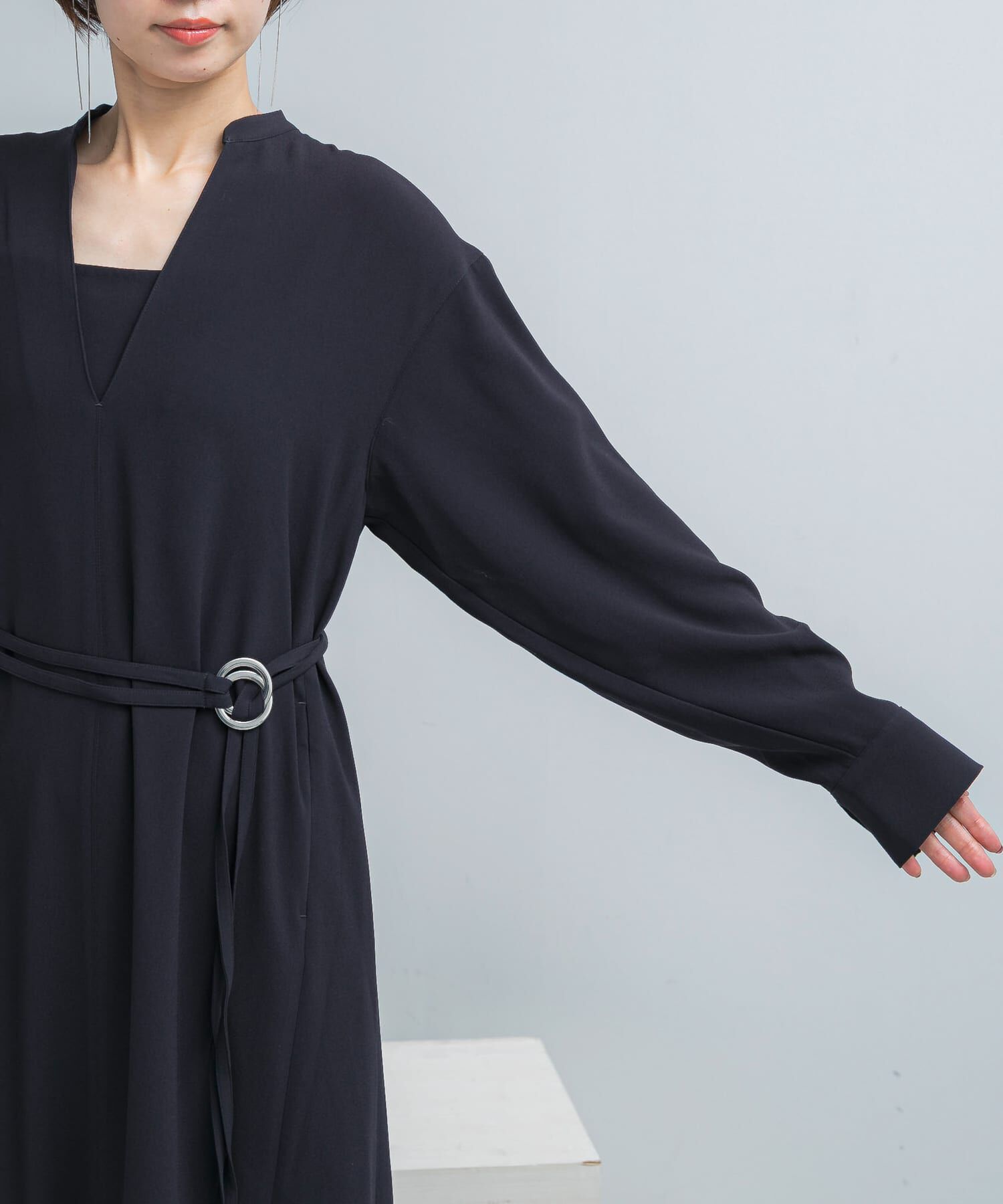 URBAN RESEARCH ROSSO「トリアセテート混Vネックワンピース」|ワンピース|