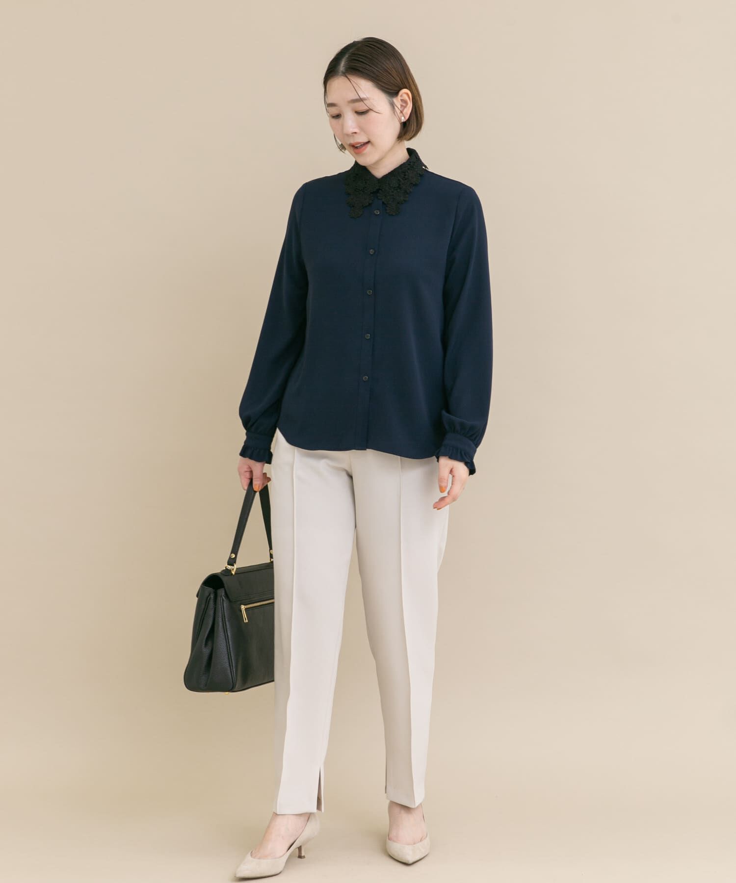 URBAN RESEARCH ROSSO「『WEB/一部店舗限定』レースカラーブラウス」|シャツ・ブラウス|