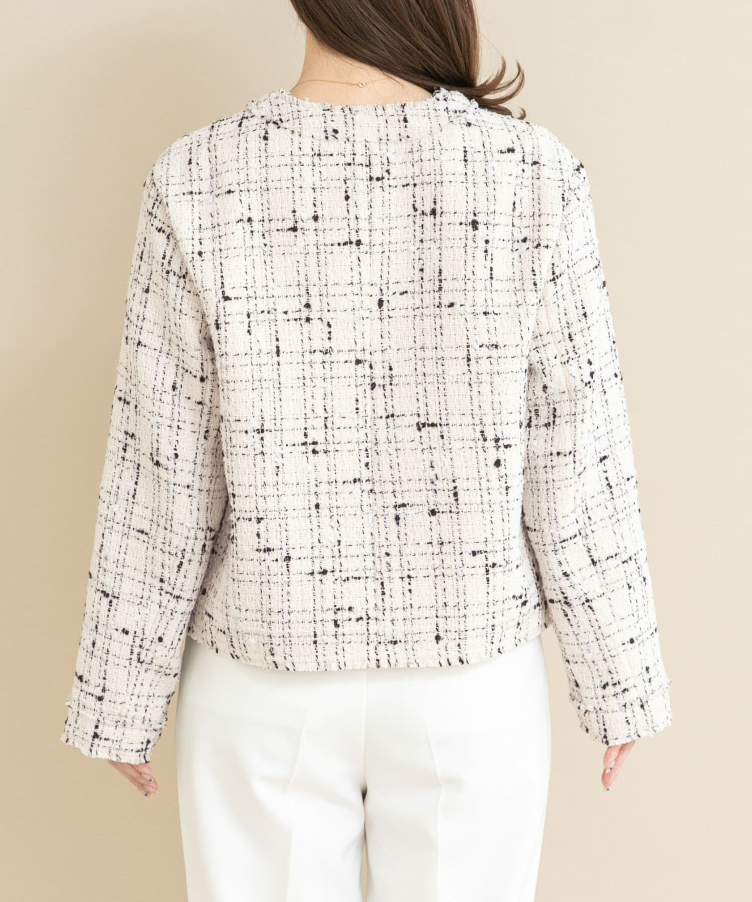 URBAN RESEARCH ROSSO「『WEB限定』ツイードノーカラージャケット」|ノーカラージャケット|