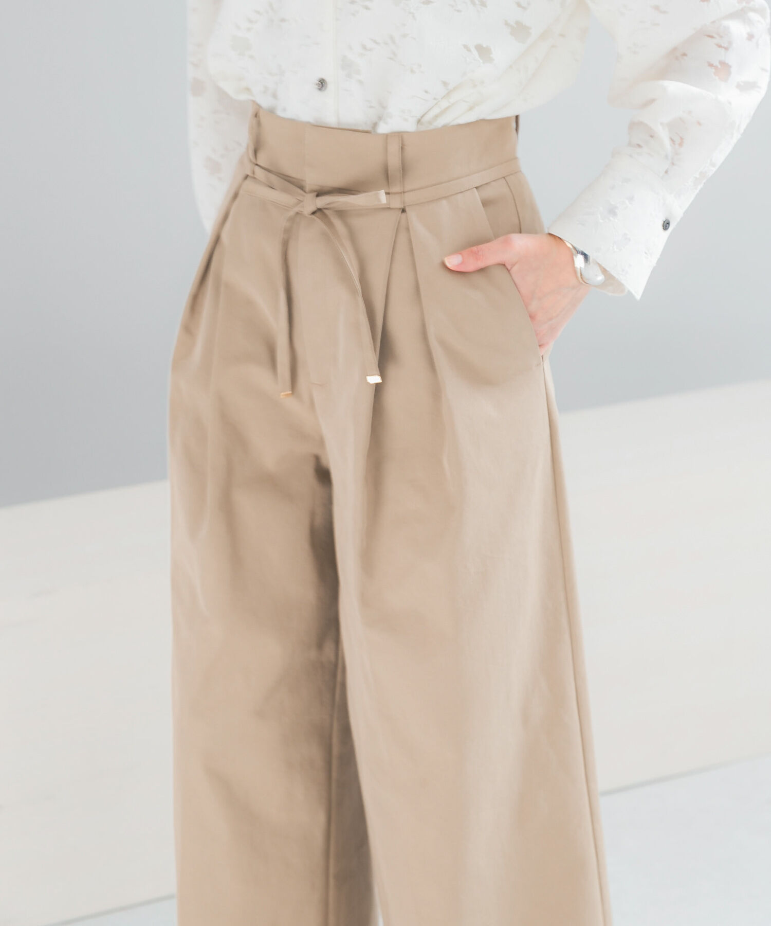 URBAN RESEARCH ROSSO「コットンツイルベルテッドワイドパンツ」|その他|