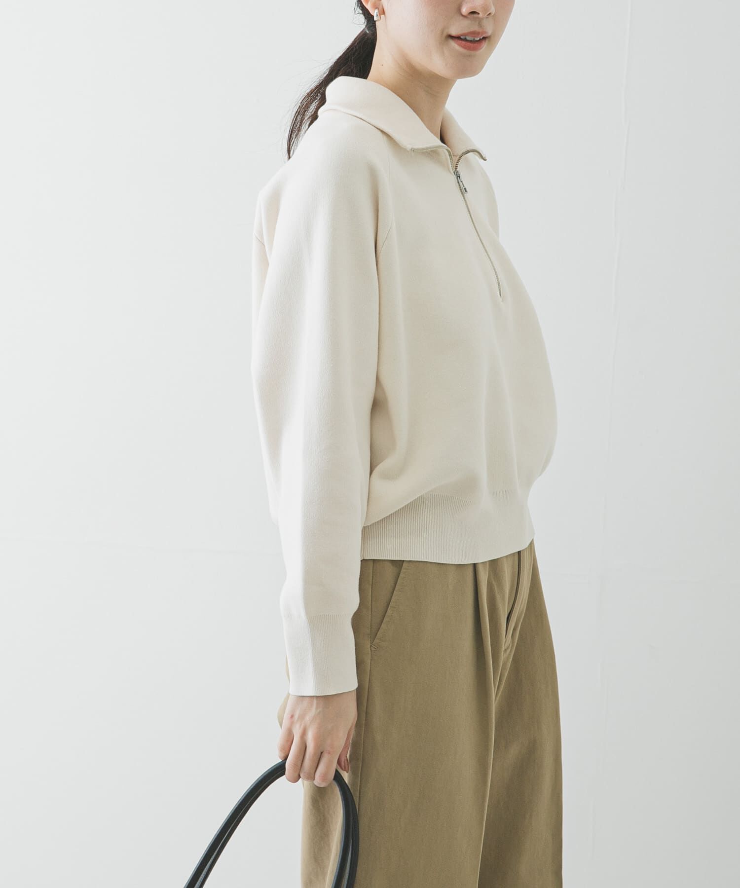 URBAN RESEARCH「ハーフジップスウェットニット」|スウェット・ジャージ|