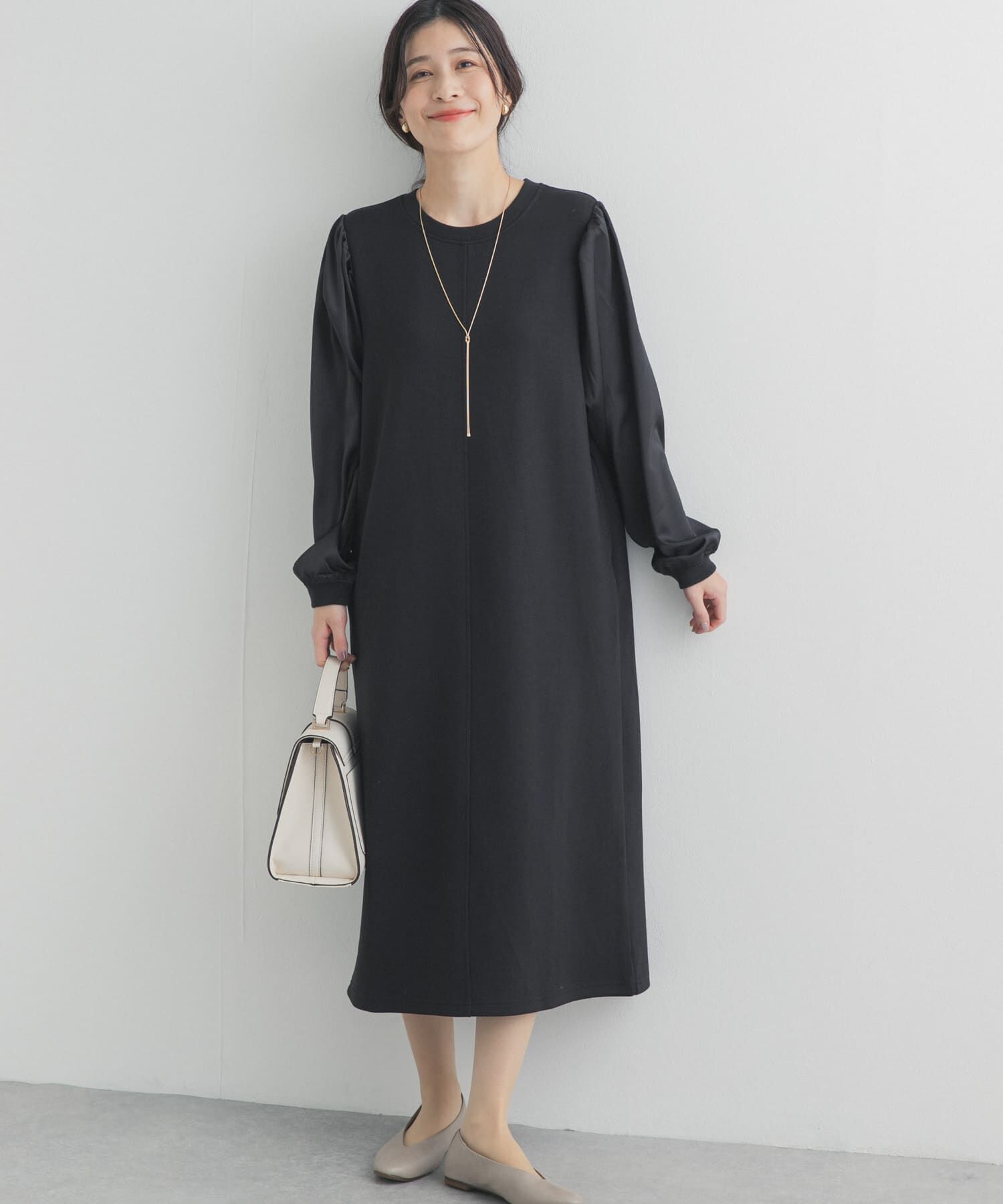 URBAN RESEARCH DOORS「ボリュームスリーブドッキングワンピース」|ワンピース|