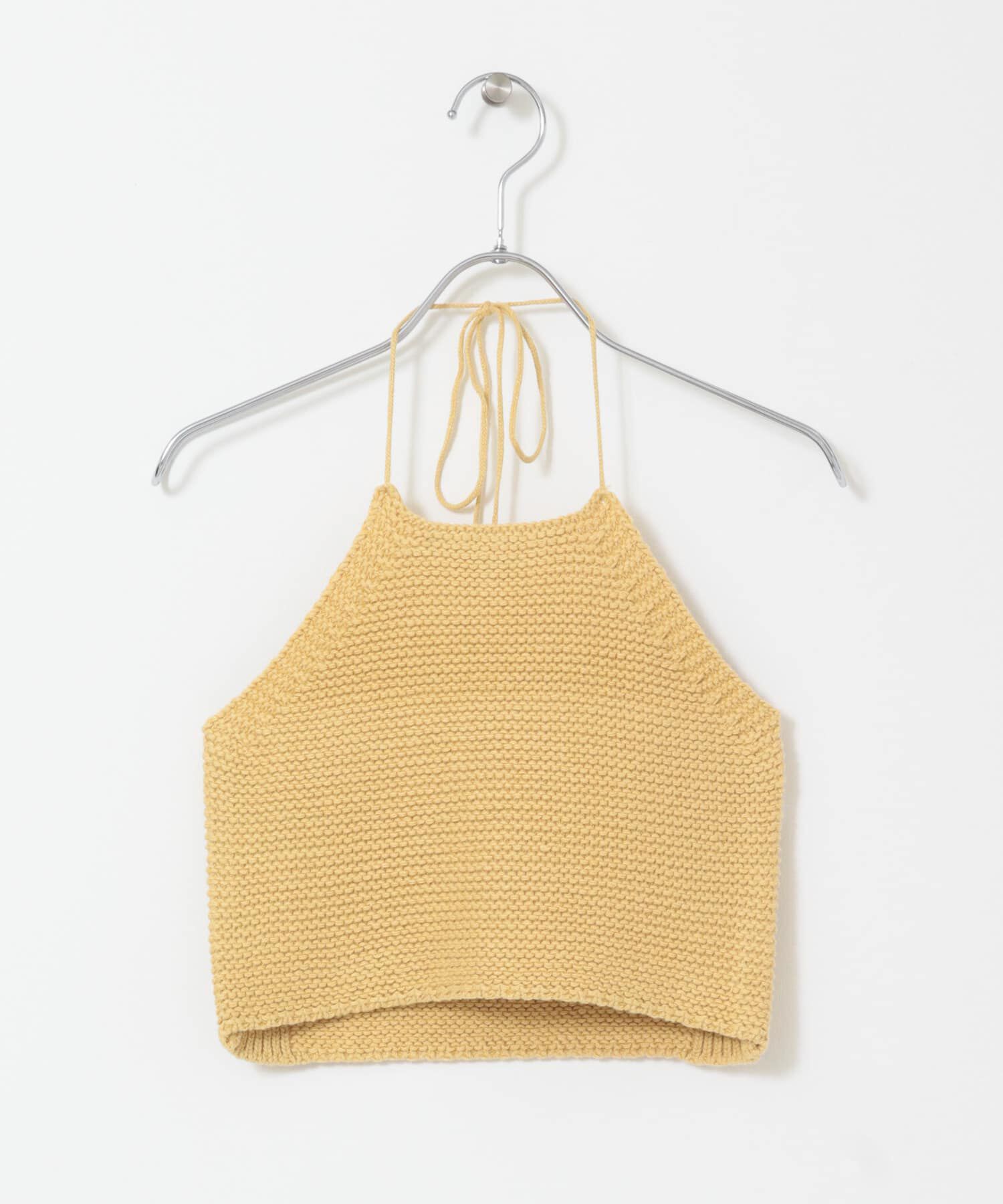  「ガーター編みホルターニット」|ニット・セーター|