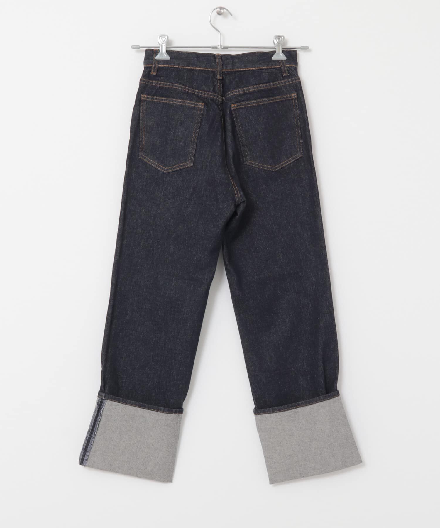  「ターンアップストレートデニム」|デニム|