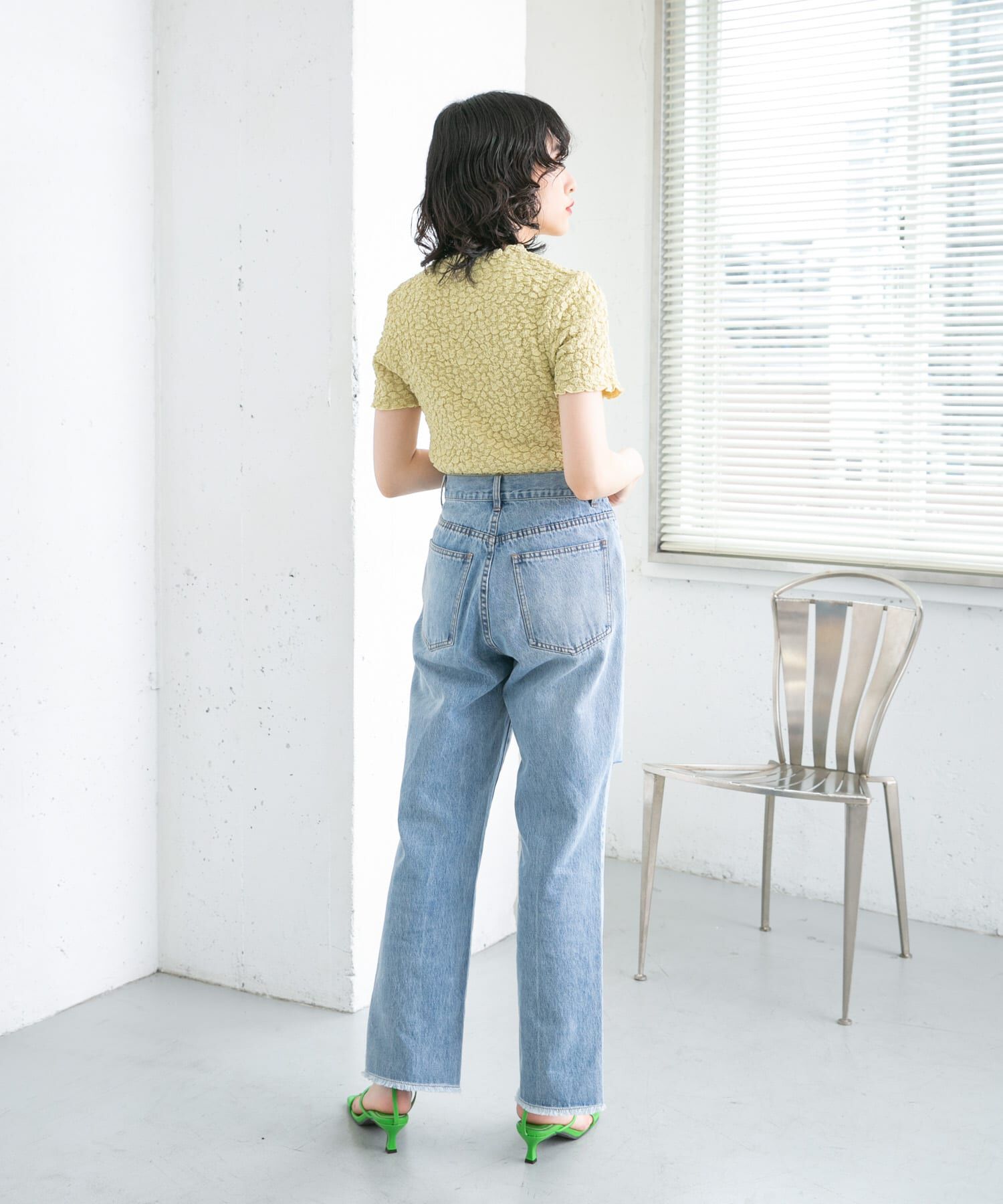  「リメイクダメージスリットデニム」|デニム|