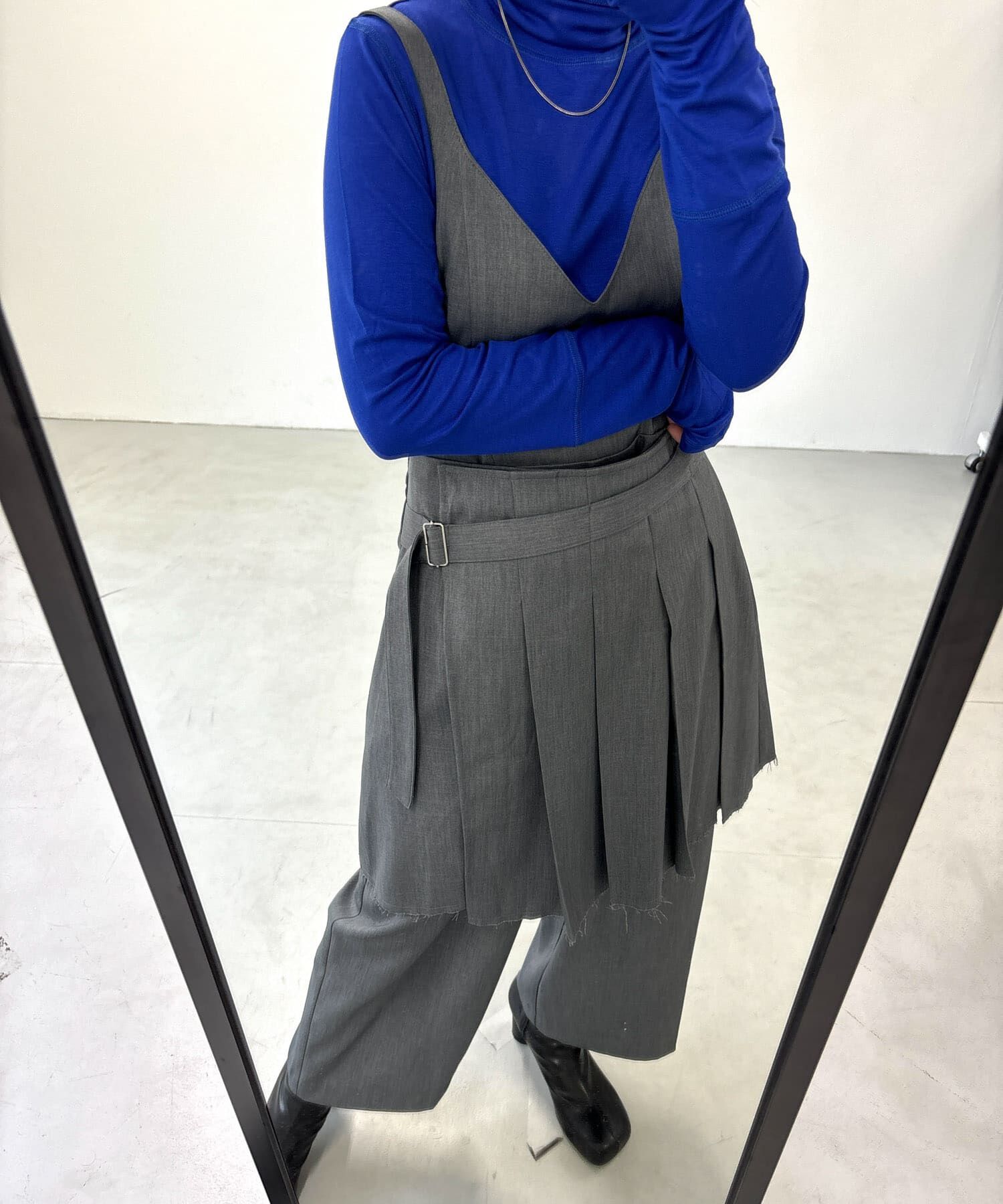  「プリーツスカートSETサロペット」|スカート|