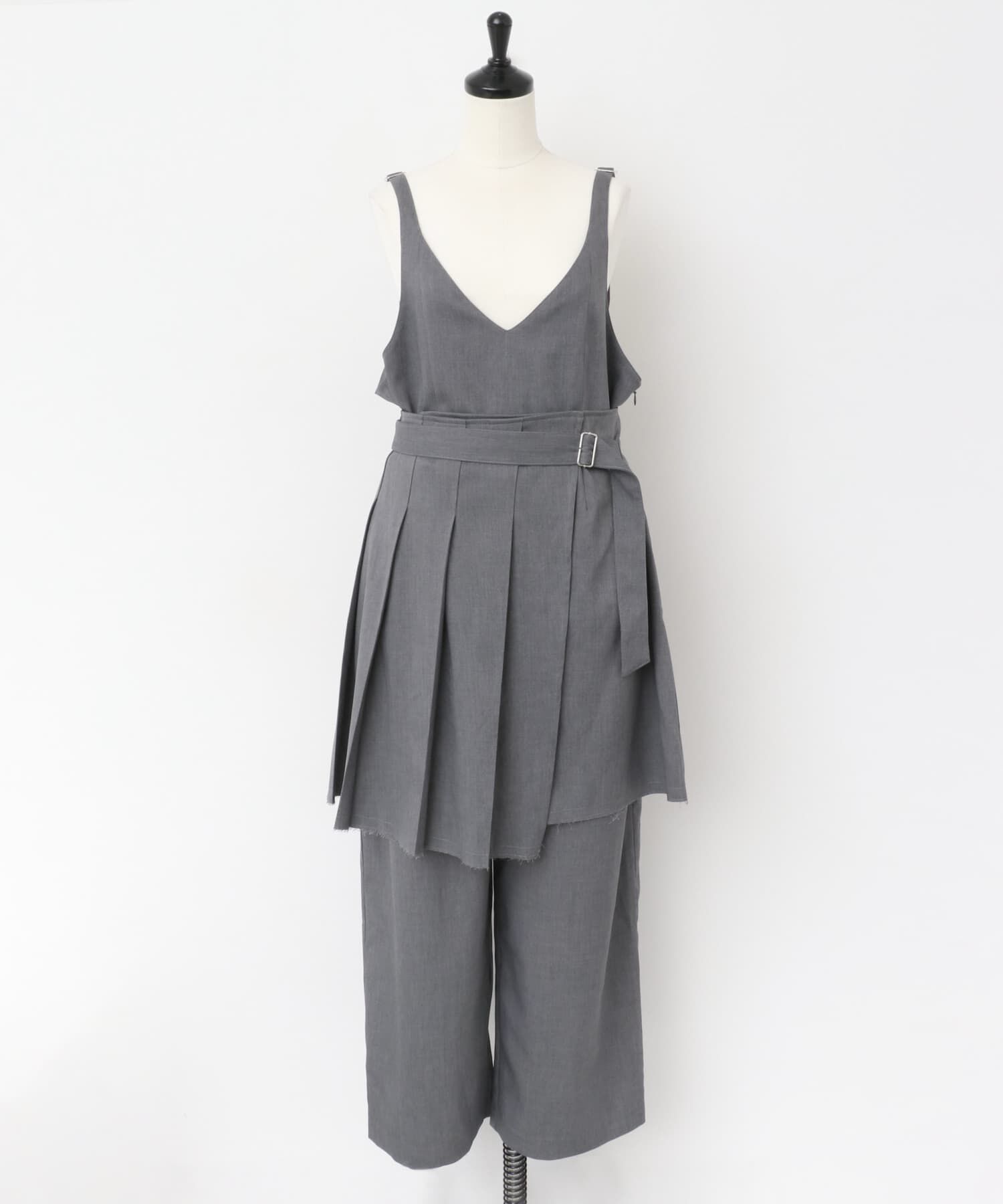  「プリーツスカートSETサロペット」|スカート|