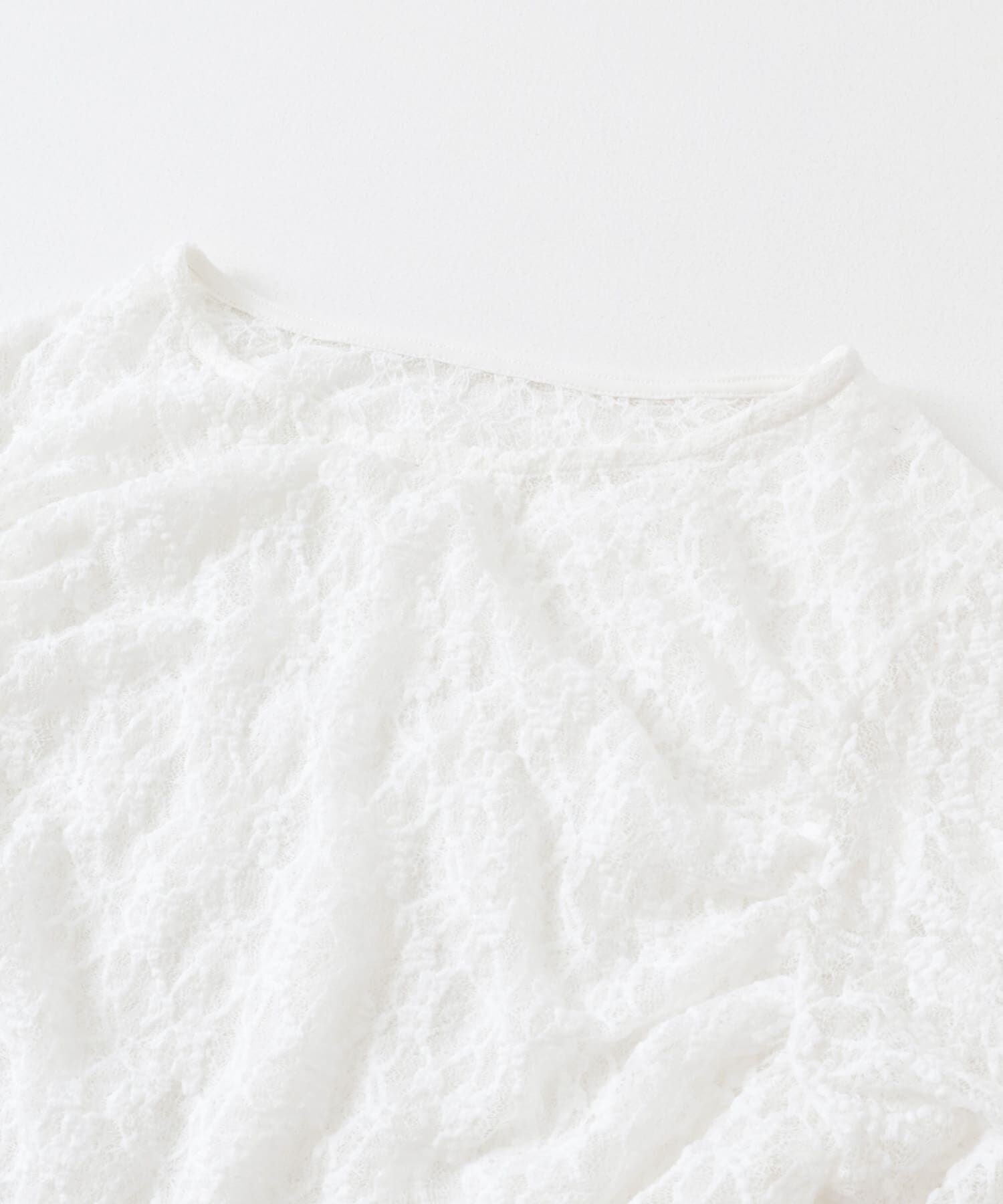  「ハーフスリーブドレープレースTEE」|Tシャツ・カットソー|