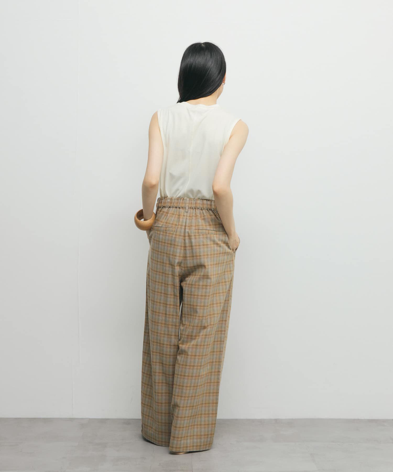  「デザインステッチスリーブレスカットソー」|Tシャツ・カットソー|