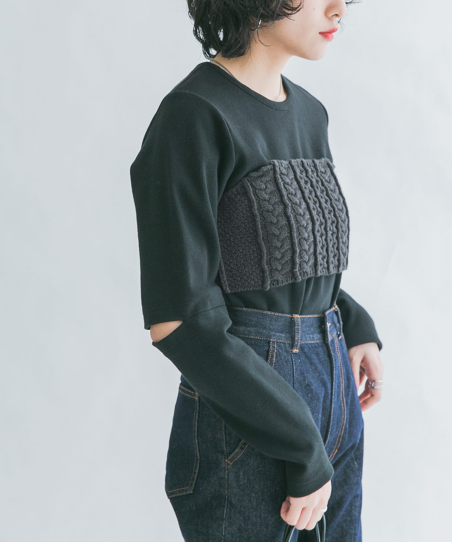  「ケーブルMIXニットビスチェ」|その他|