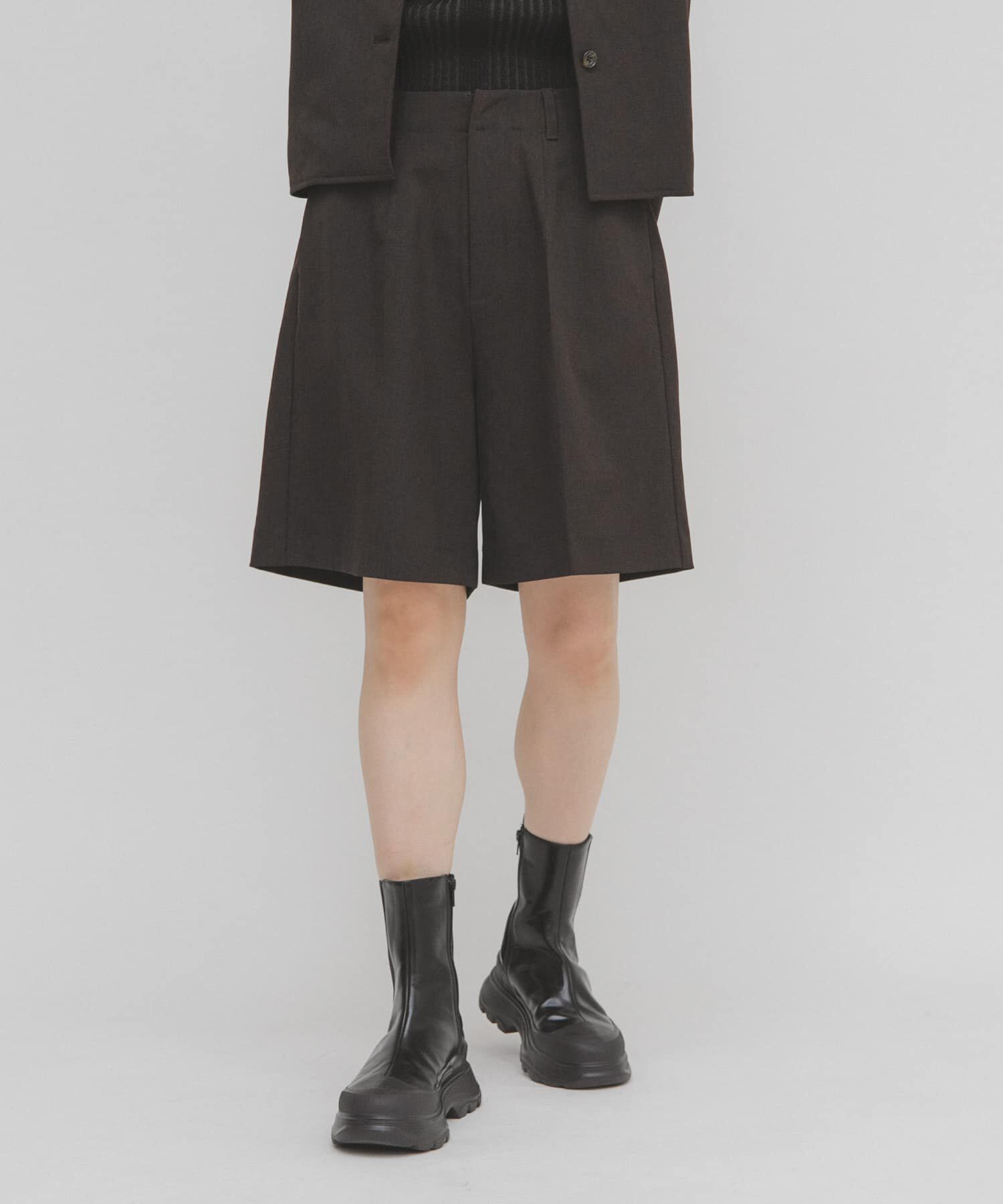  「シンプルショートパンツ」|その他|ダークブラウン