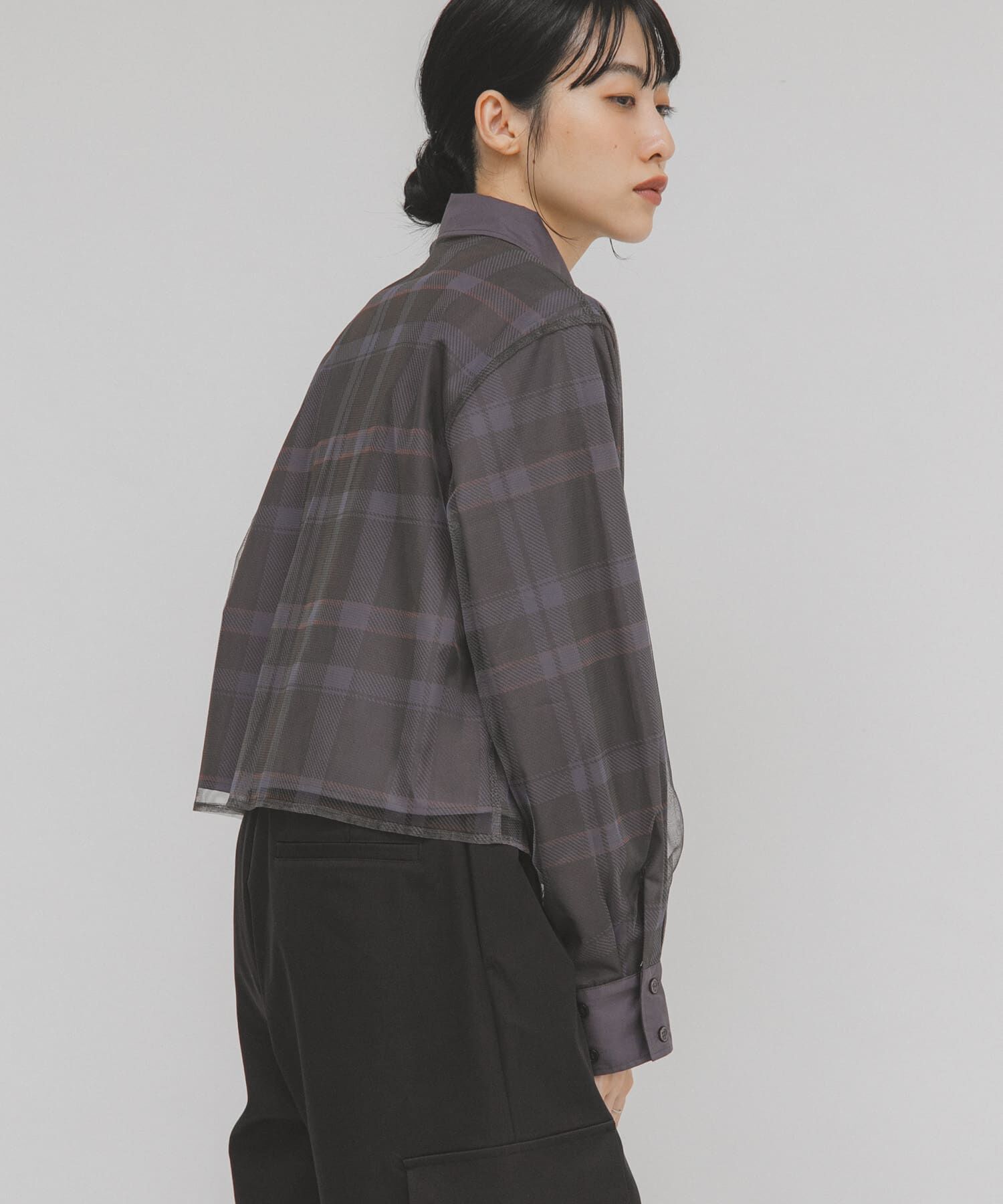  「チュールレイヤードショートシャツ」|シャツ・ブラウス|