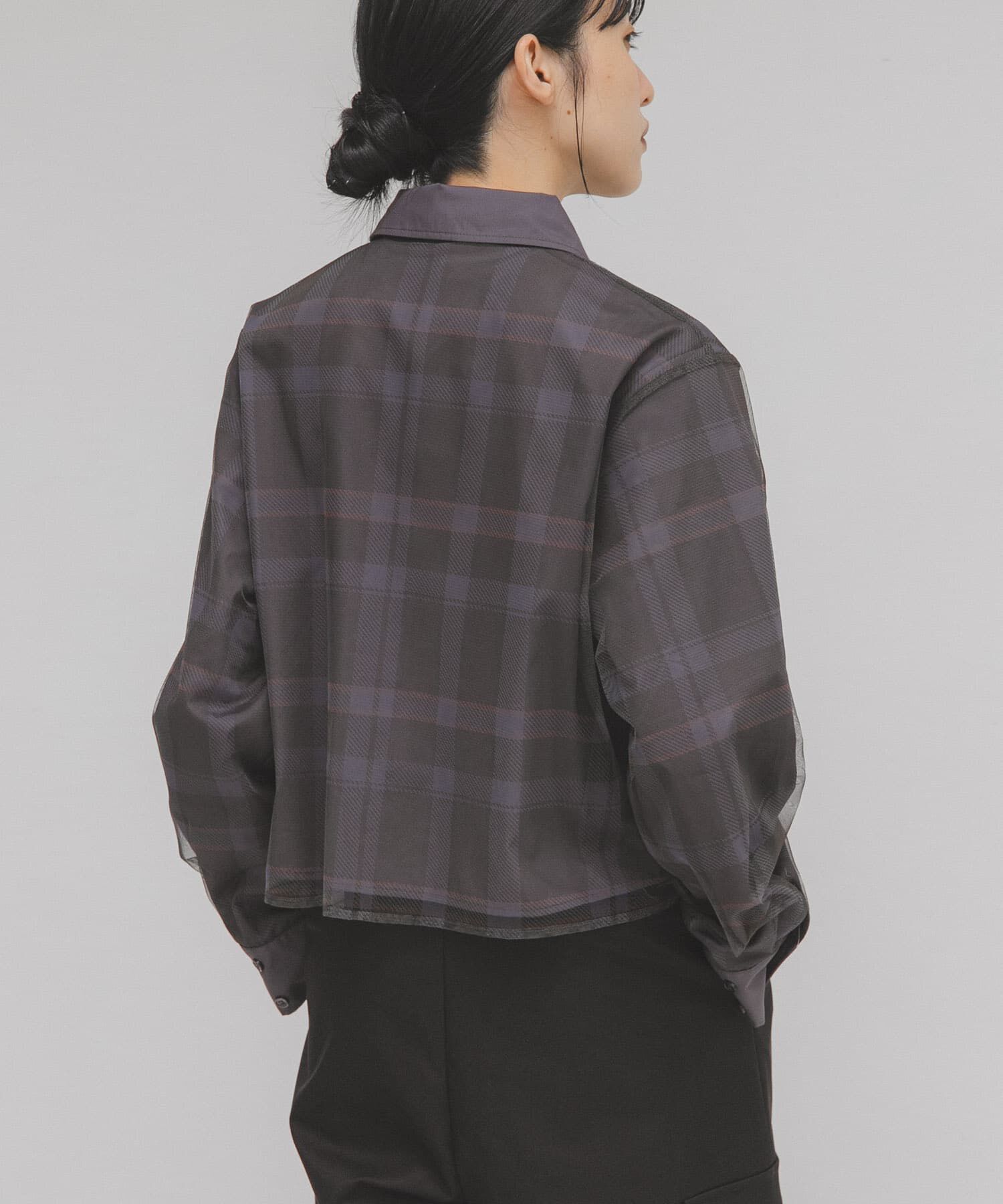  「チュールレイヤードショートシャツ」|シャツ・ブラウス|