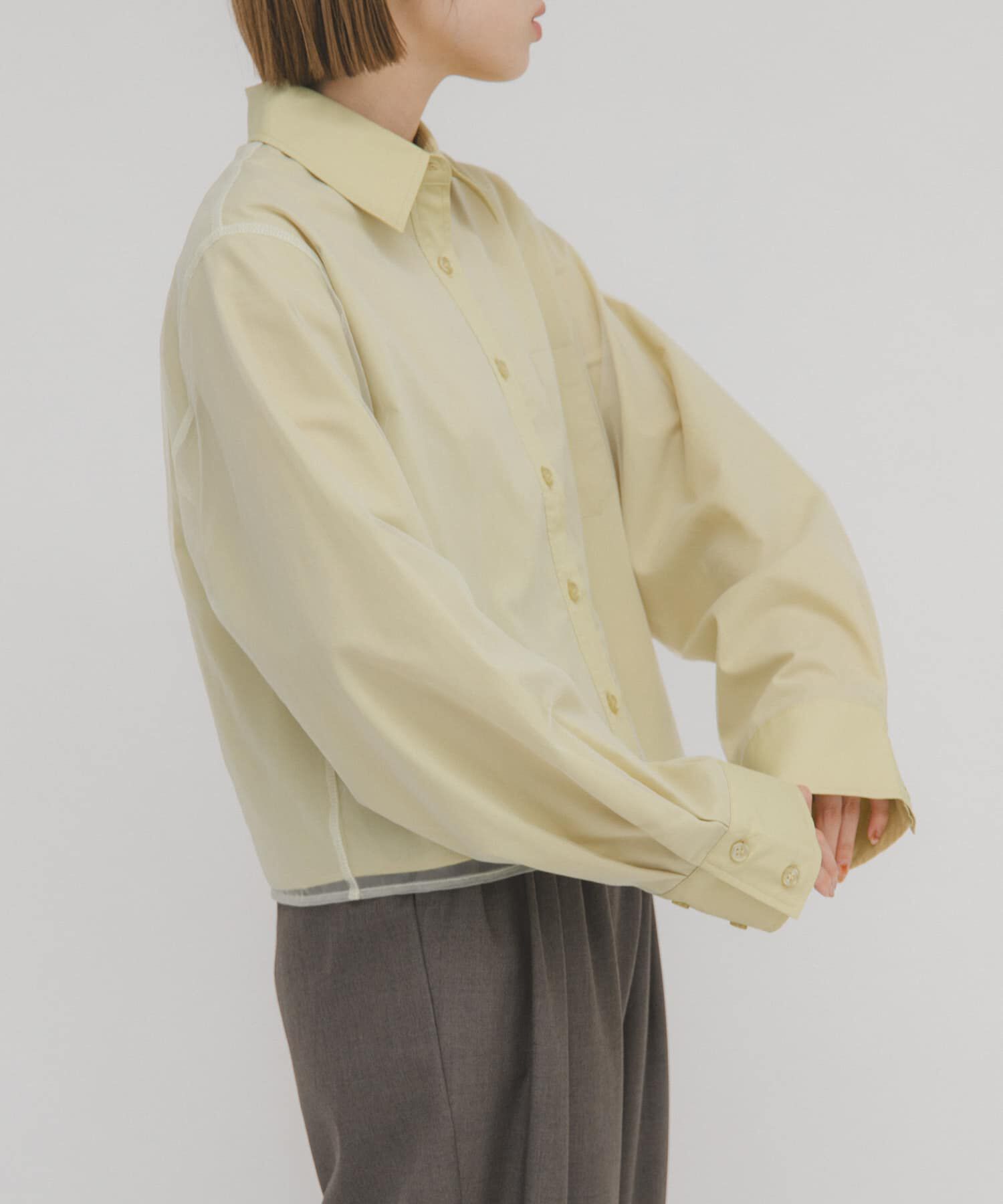  「チュールレイヤードショートシャツ」|シャツ・ブラウス|