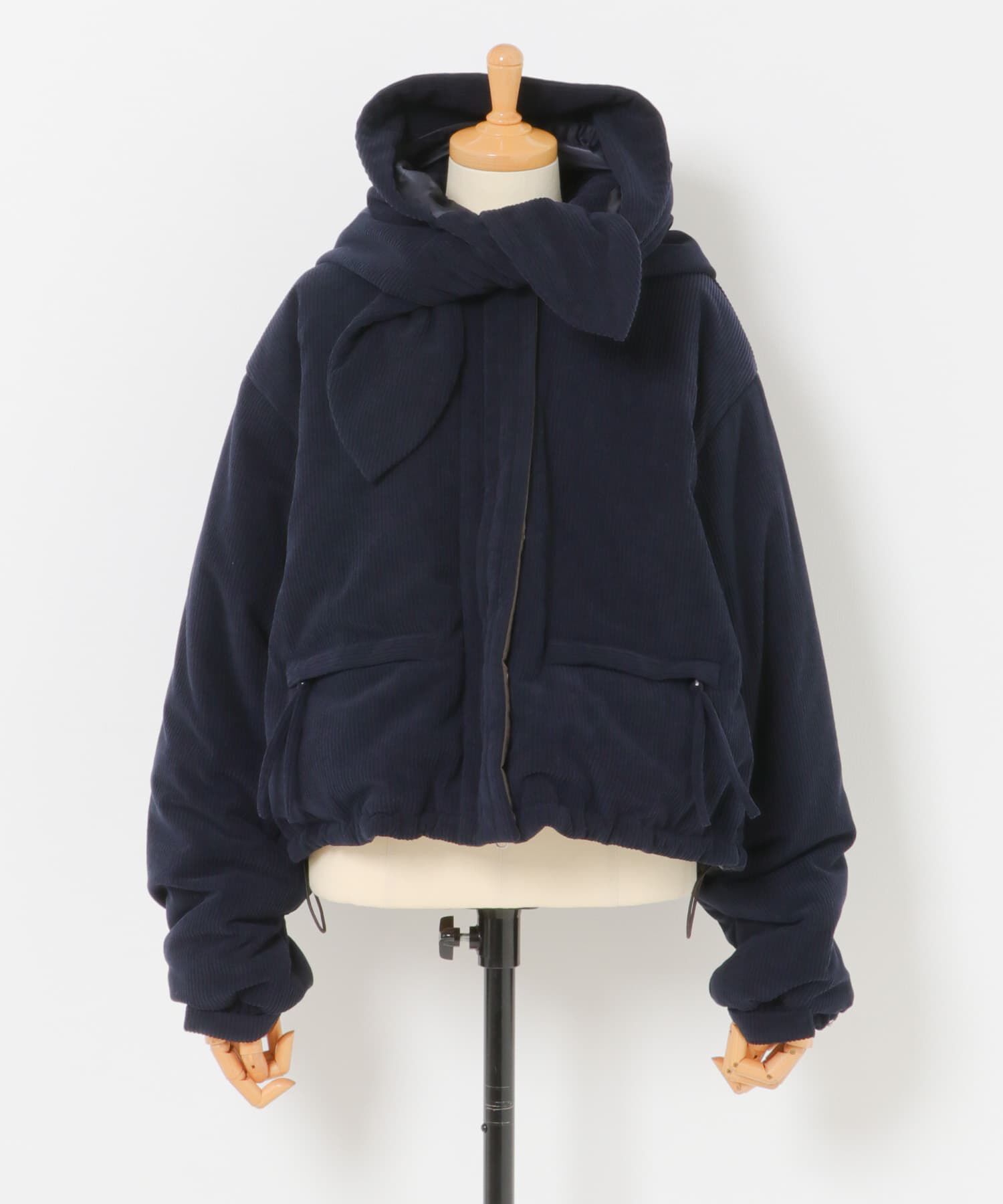  「リバーシブルパデッドジャケット」|ノーカラーコート|