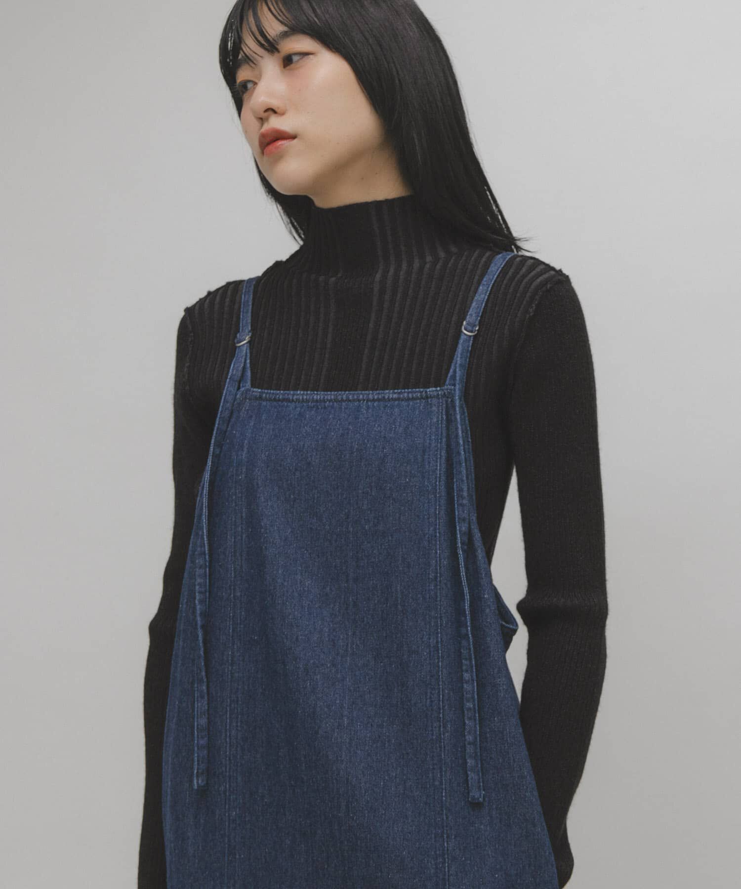  「illi　ランダムRIBハイネックニット」|ニット・セーター|