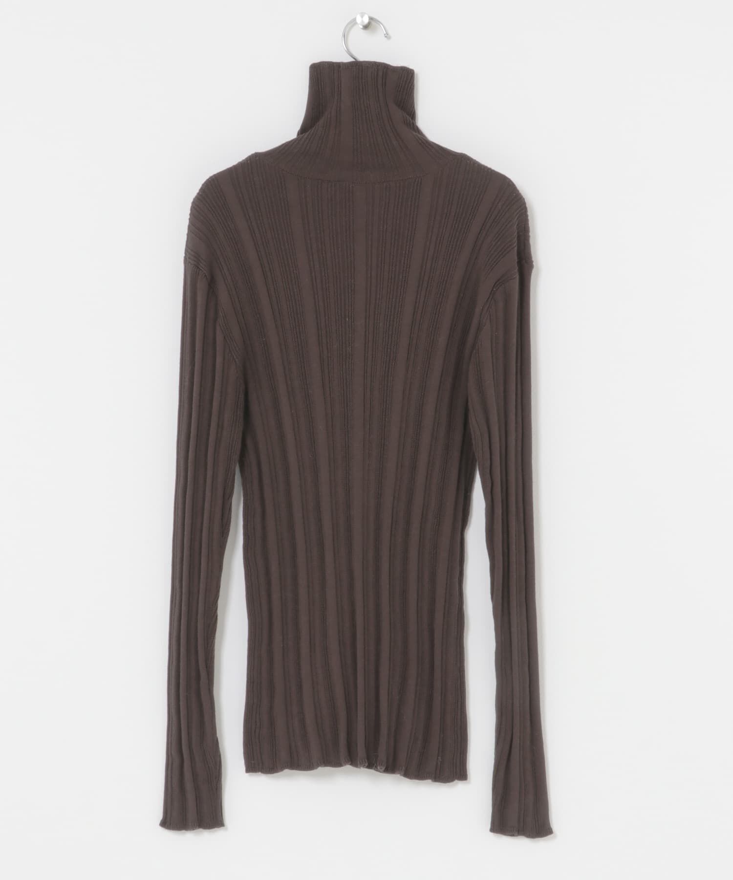  「ボタンアップランダムRIBニット」|ニット・セーター|