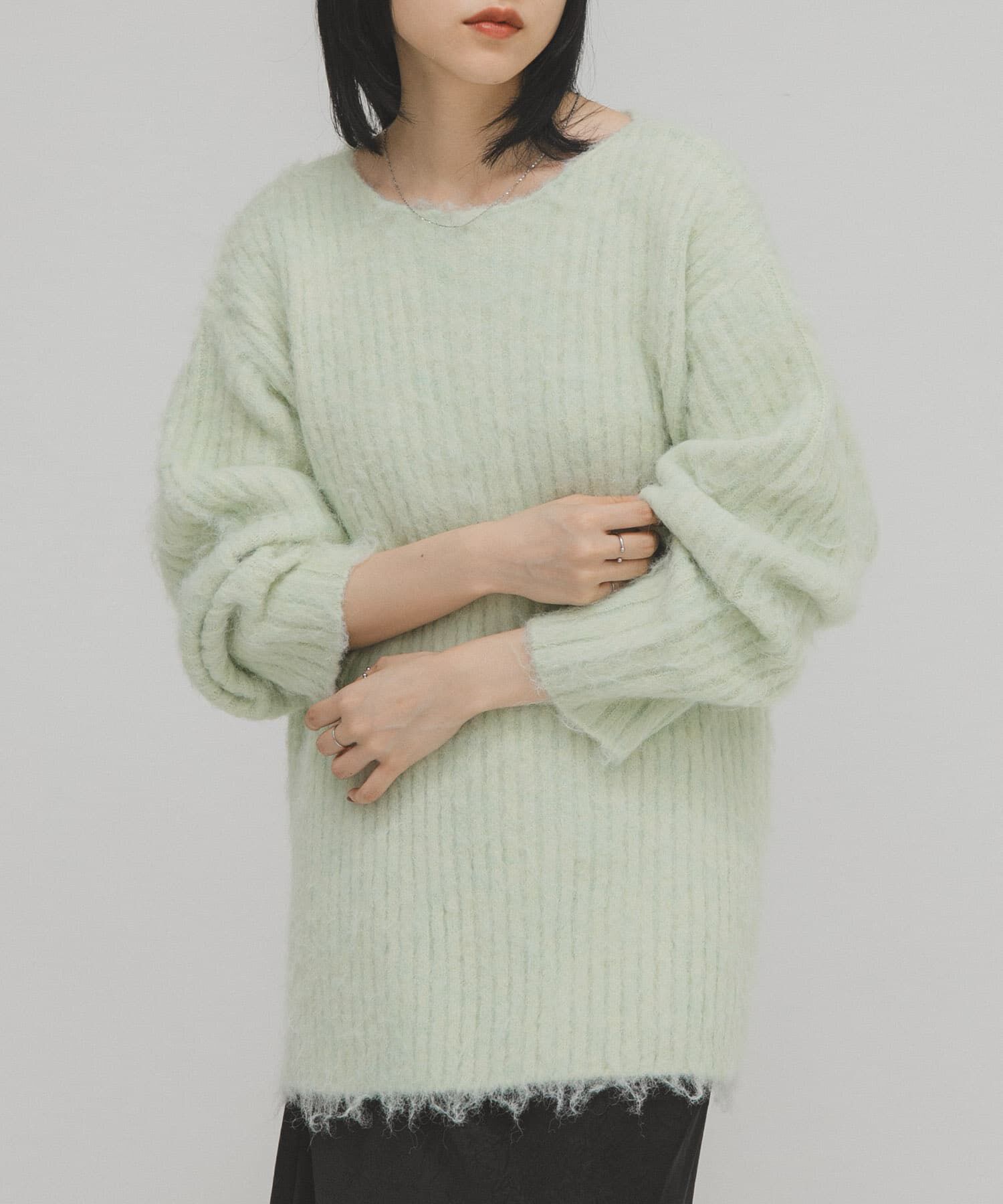  「シャギールーズリブニット」|ニット・セーター|