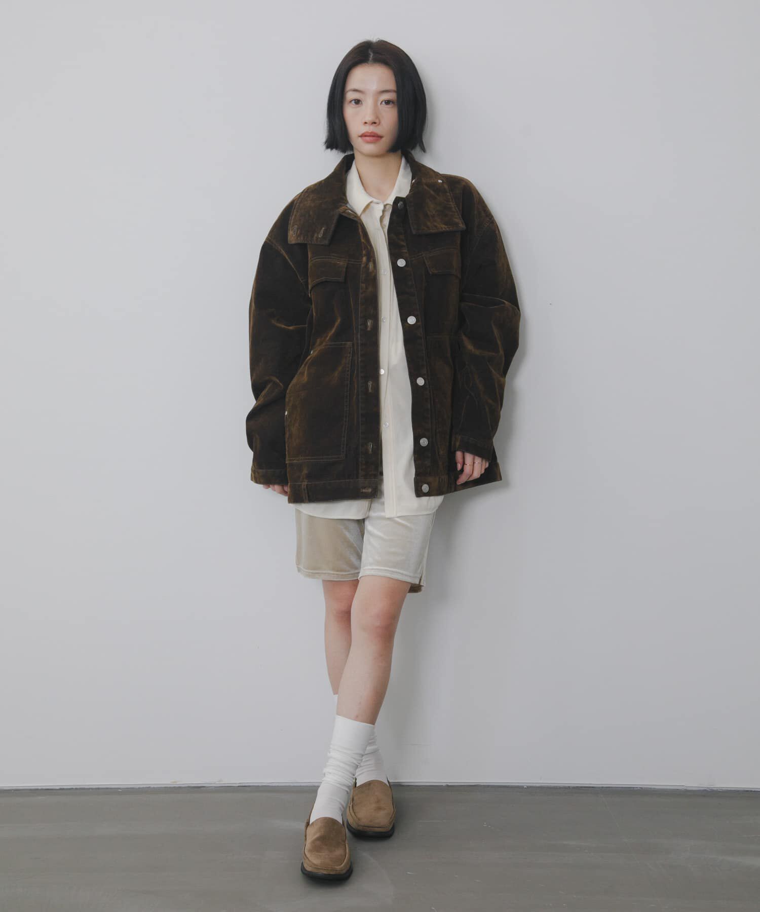  「ハイネックデニムブルゾン」|ブルゾン・スタジャン|