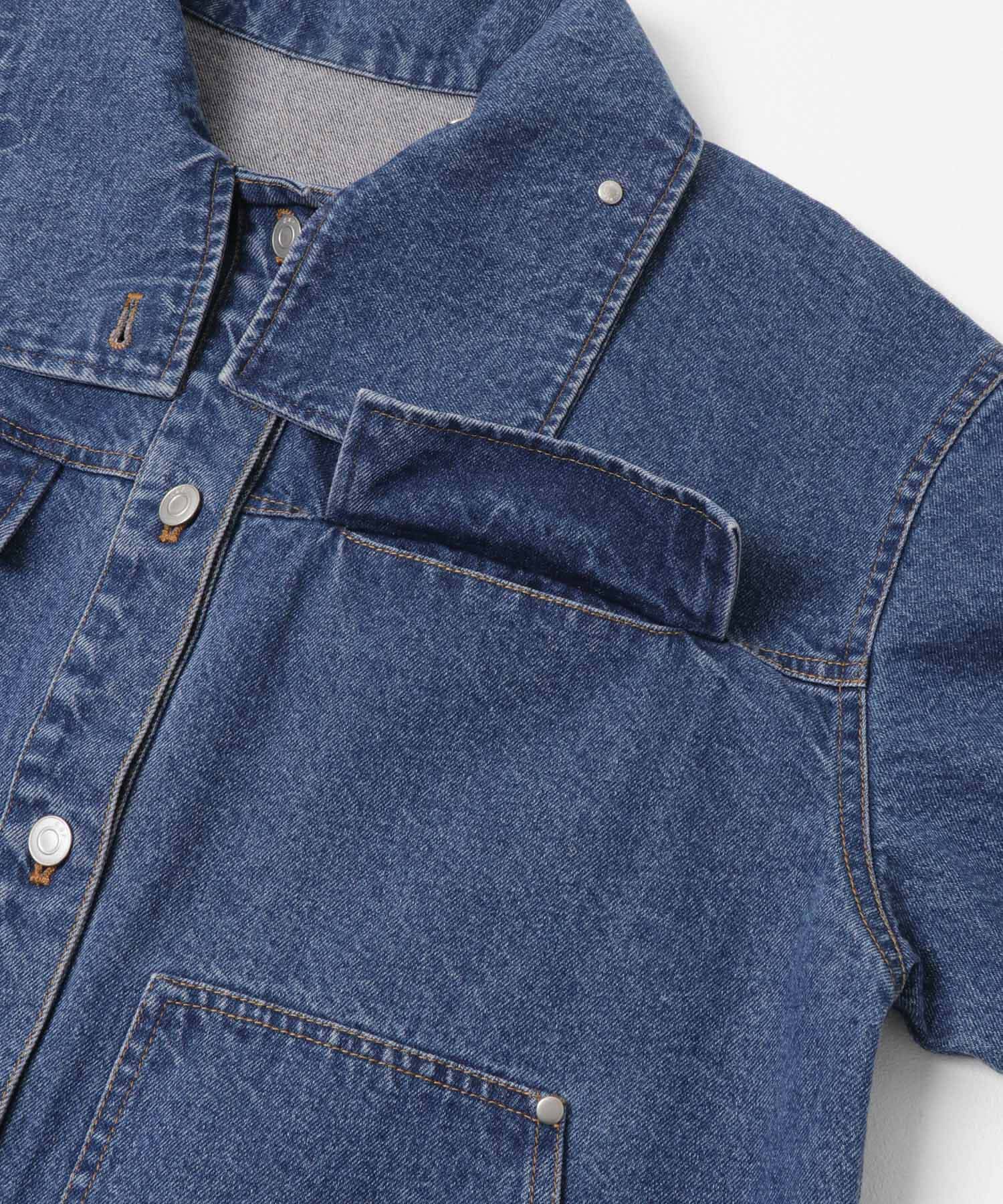  「ハイネックデニムブルゾン」|ブルゾン・スタジャン|