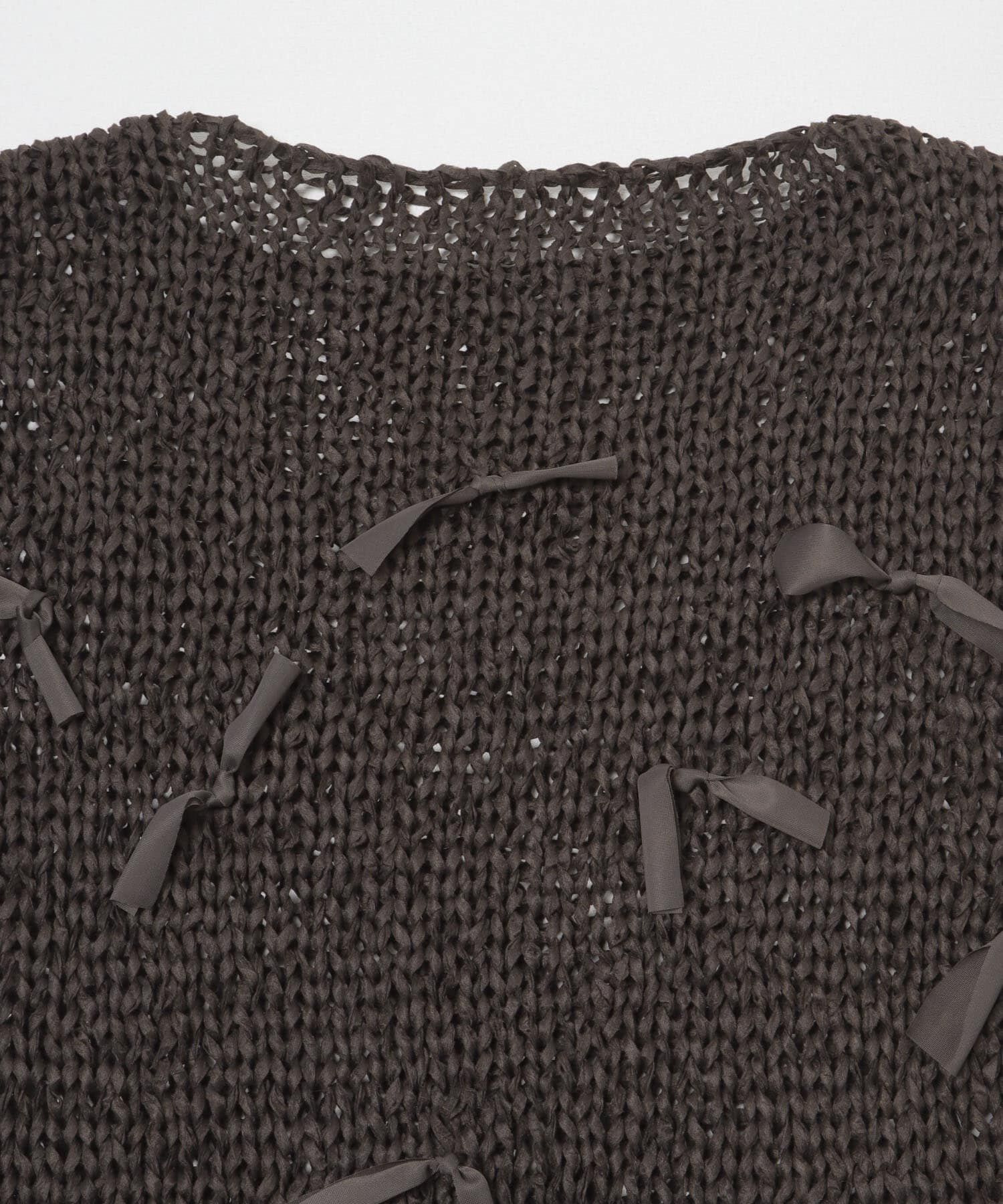  「テープヤーンリボンオーバーニット」|ニット・セーター|