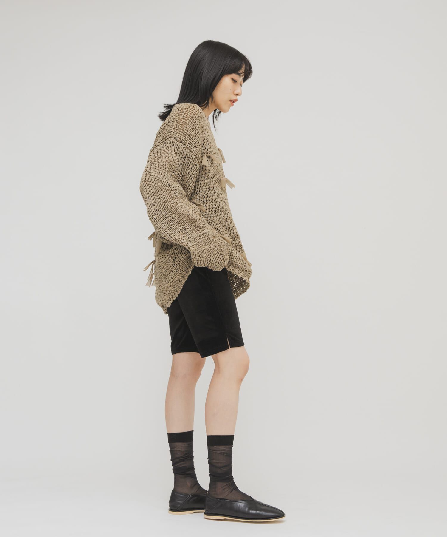  「テープヤーンリボンオーバーニット」|ニット・セーター|